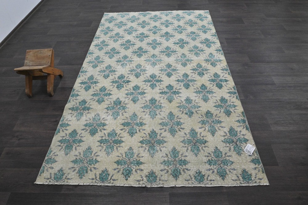 Oushak Turkish Vintage Rug 5x8 Kilim Rug Anatolian Handmade Boho Decor BEIGE