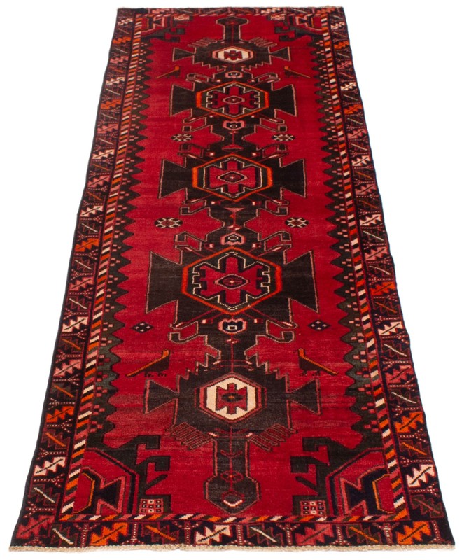 3'4" x 9'10" Vintage Hand-knotted Runner Rug Traditional Oriental Wool Carpet gallery