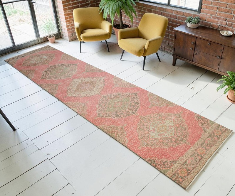 3x12 Runner Rug Turkish Hand-knotted - Hallway Runner Entryway Rug Kitchen Decor gallery