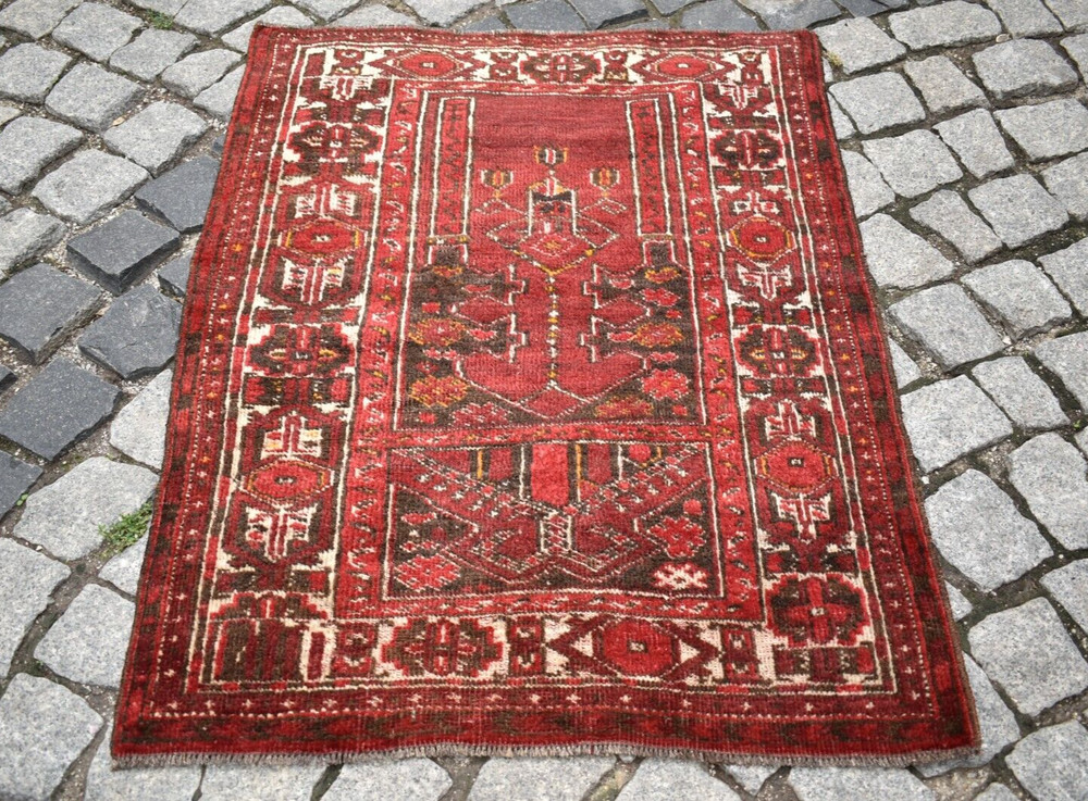 Fabulous Antique Tribal Beshir Rug 2'5'' x 3'2'' ft Collector Item Beshir Carpet