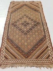 Vintage Handmade Turkish Tribal Wool Kilim Rug Carpet 121x68cm