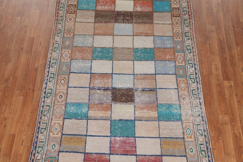 Antique Gabbeh Checked Traditional Area Rug 5x8 Wool Hand-knotted Foyer Carpet gallery