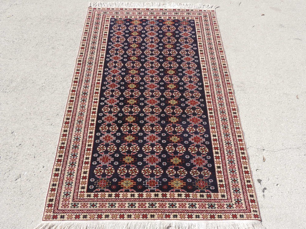 3x6ft. Handmade Caucasian Azerbaijan Wool Rug