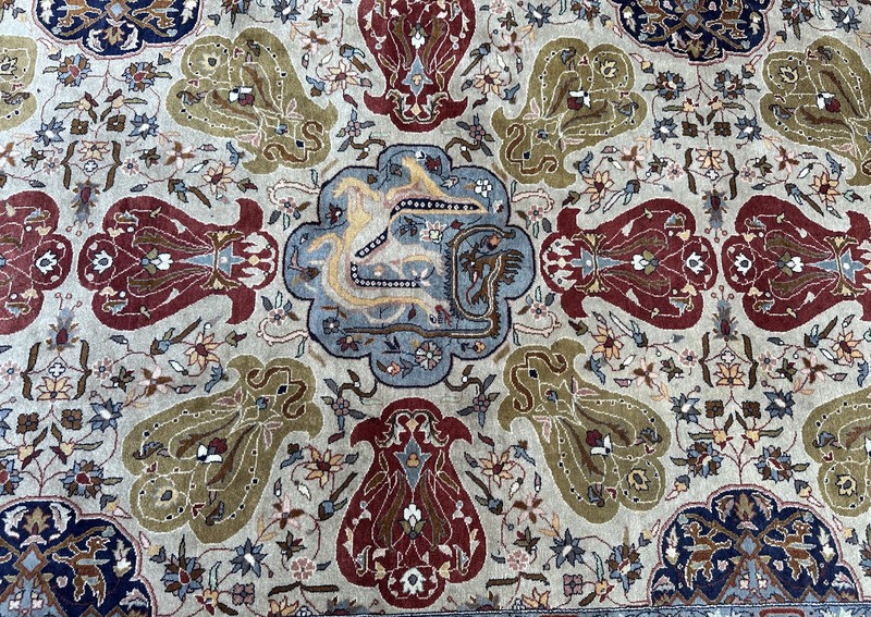 9X12 Rare Vintage Vase Dragon Rug Exceptional Hand Knotted 282cm x 373cm gallery
