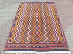 Home Decor, Area Rugs, Handmade Floor Carpet Turkish Kilim Wool Teppich 72″X112″