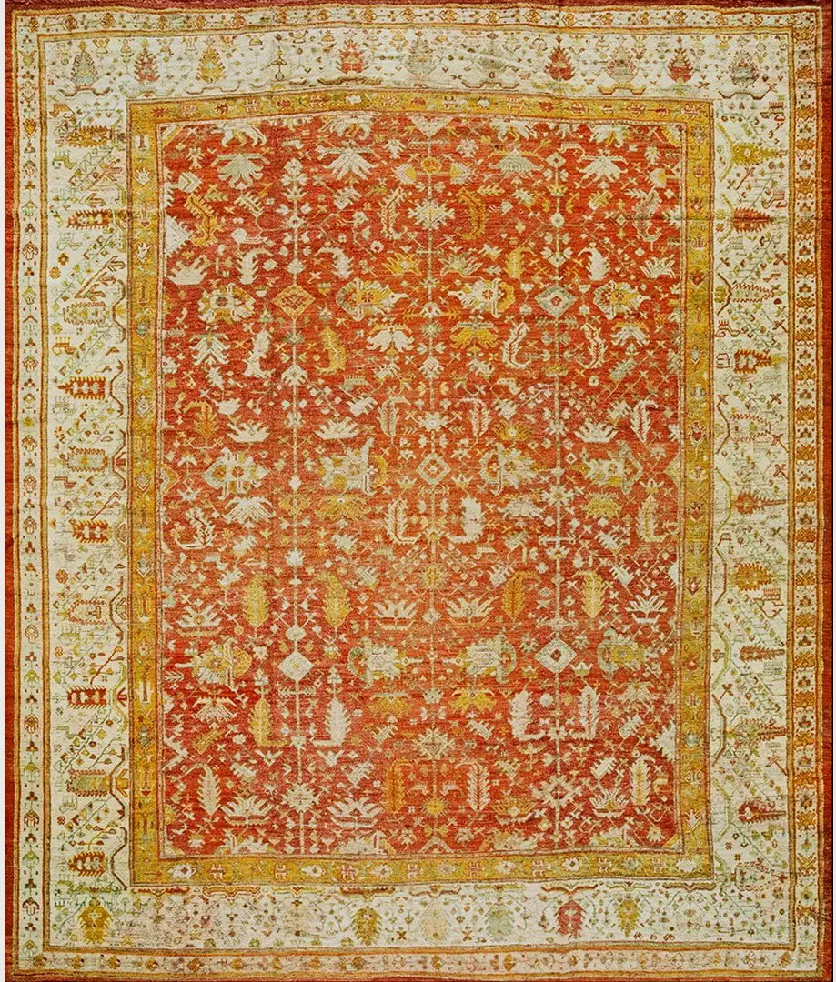 11'x14' Antique Red Allover Tribal Design 19th Century Rustic Turkish Angora gallery