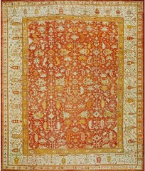 11’x14′ Antique Red Allover Tribal Design 19th Century Rustic Turkish Angora