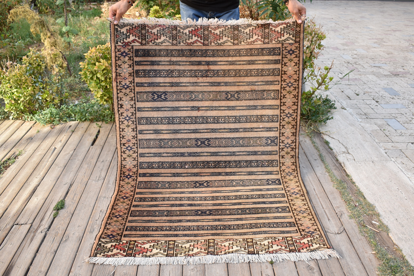 Turkoman Rug 40''x56'' Handknotted 3x4 Oriental Wool Eclectic Carpet 103x145cm gallery