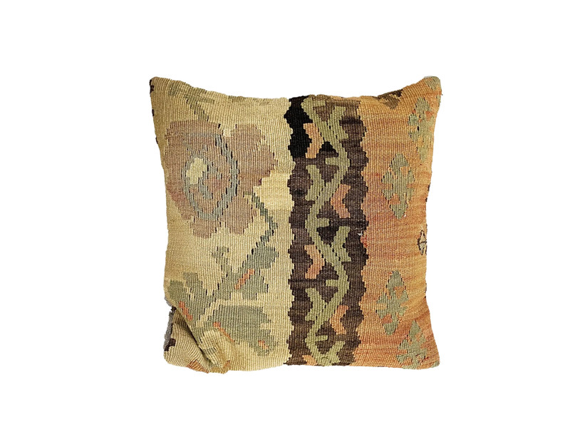 Superb Old Tribal Konya Kilim Pillow Cover 16 by 16" gallery