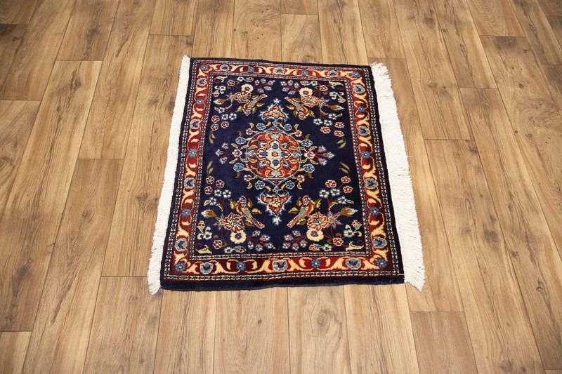 Vintage Pictorial Oriental Rug Handmade Wool Small Area Entryway Carpet 2x3 Ft gallery