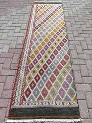 Vintage Kilim Runner, Carpet Runner, Corridor Stairs Long Aisle Teppich 31″x107″