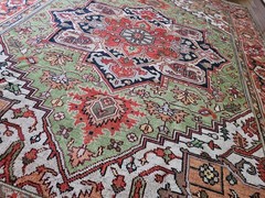 8 x 10 VINTAGE ANTIQUE DESIGN FINE INDO HERIZ SERAPI TURKISH CAUCASIAN