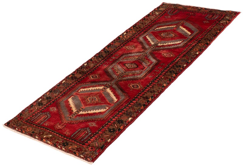 3'8" x 9'6" Vintage Hand-knotted Runner Rug Traditional Oriental Wool Carpet gallery