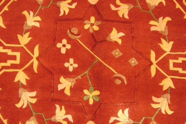 4x12' Vivid & Velvety Red Yak Wool High End Red Tibetan Wool & Silk Rug gallery