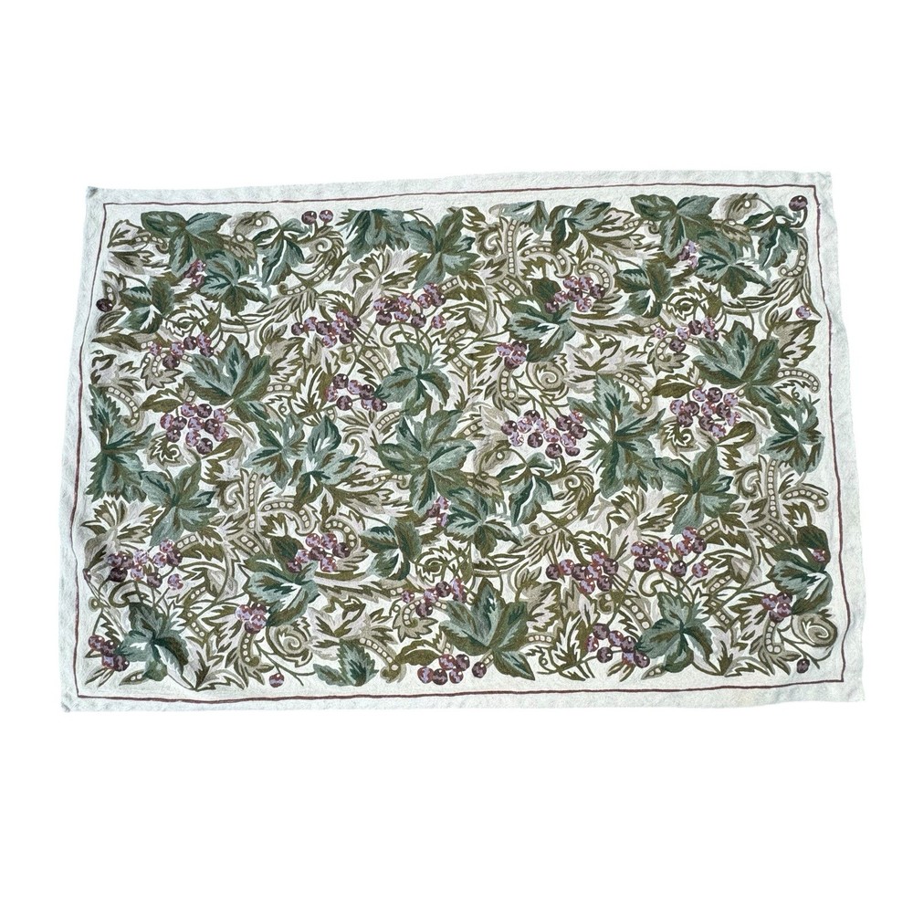 French Style Aubusson Hand Knotted Floral Needle Point Wool Kilim Rug 66" x 46"