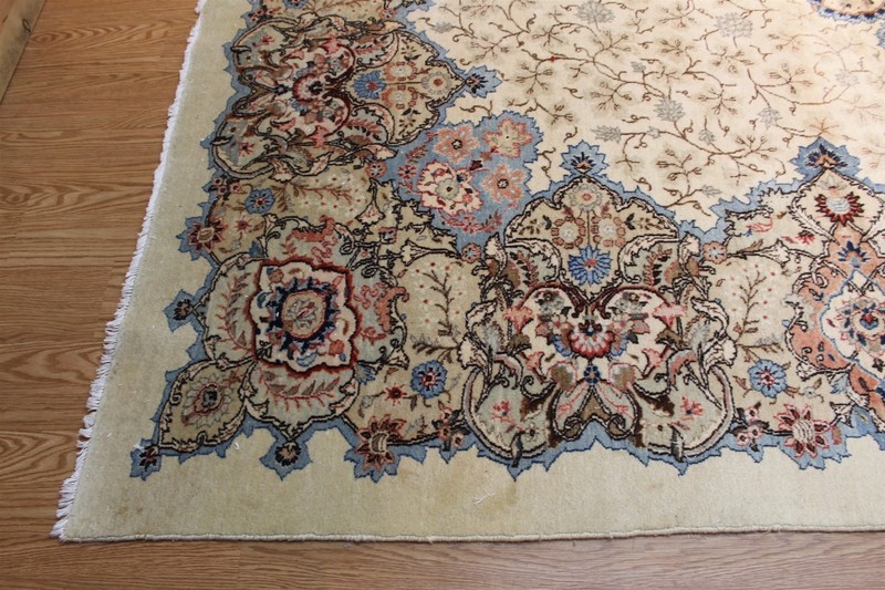 ANTIQUE_HAND-MADE_TABREZ_RUG_10'x14' Circa 1920's Antique Floral Design Genuine gallery