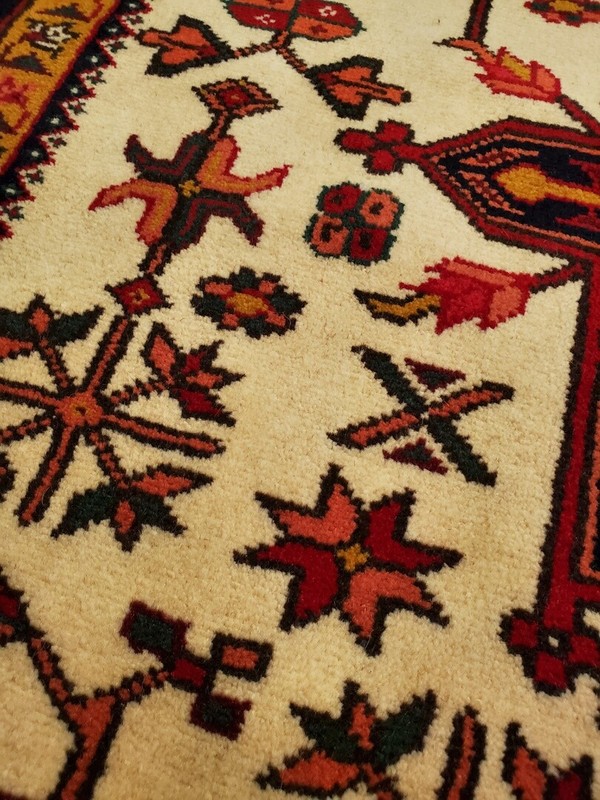 Beautiful Karajeh Red Runner with Multi-Medallion - 5'0" x 7'1" gallery