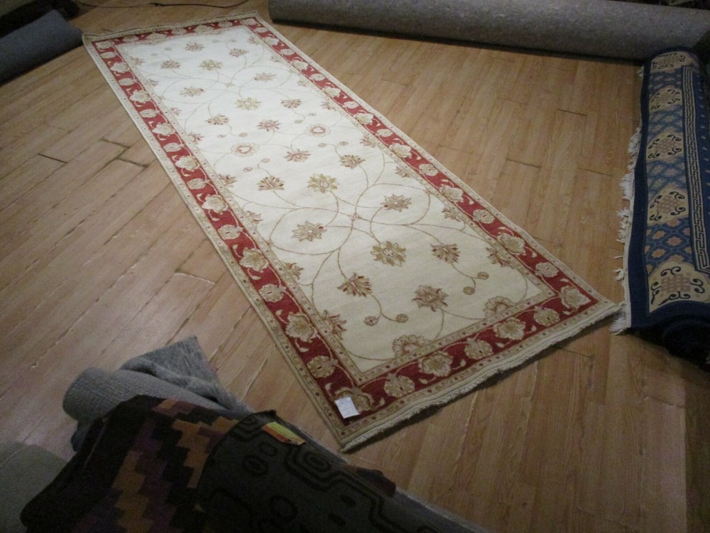 4'x12' RUNNER Gorgeous Allover-Pattern HANDMADE-KNOTTED WOOL RUG 585665