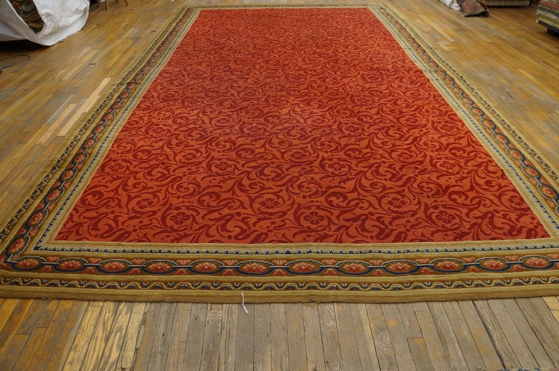 10x17 Antique Large Red Axminster English Allover Knotted Rug gallery
