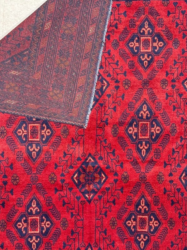 Handmade Wool Area Rug, 4x6 , Red & Blue Rug, Oriental Rug gallery