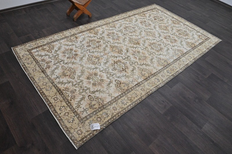 Oushak Turkish Vintage Rug 5x9 Kilim Rug Anatolian Handmade Boho Decor BEIGE gallery
