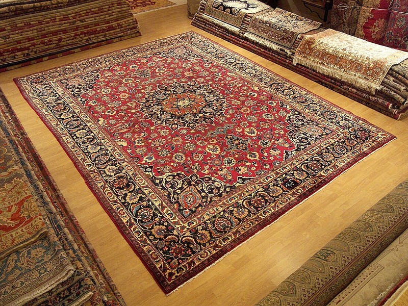 10 x 13 HAND KNOTTED_HANDMADE _SIGNED _High Quality Antique Rug _FINE SOFT WOOL gallery