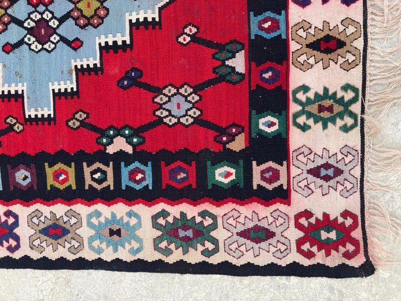Vintage Traditional Handmade Beautiful Turkish Kilim Floor Rug Carpet 288x198 cm gallery