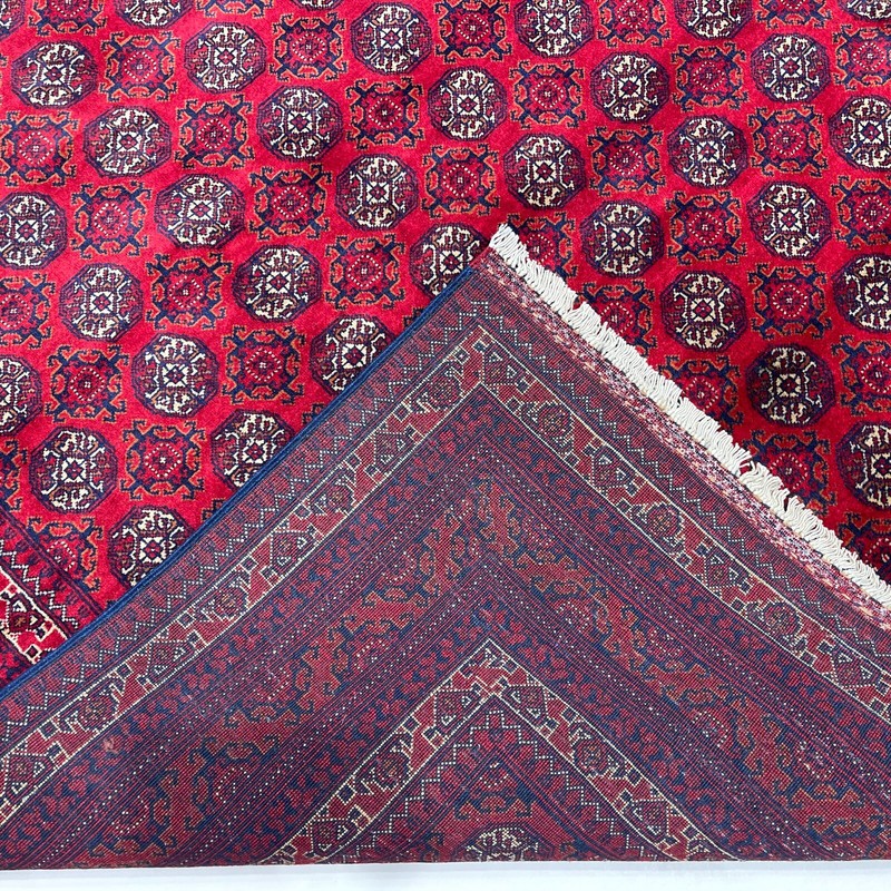 Handmade (5'7" x 7'8") Burgundy Afghan Khajo Roshna Wool Area Rug gallery