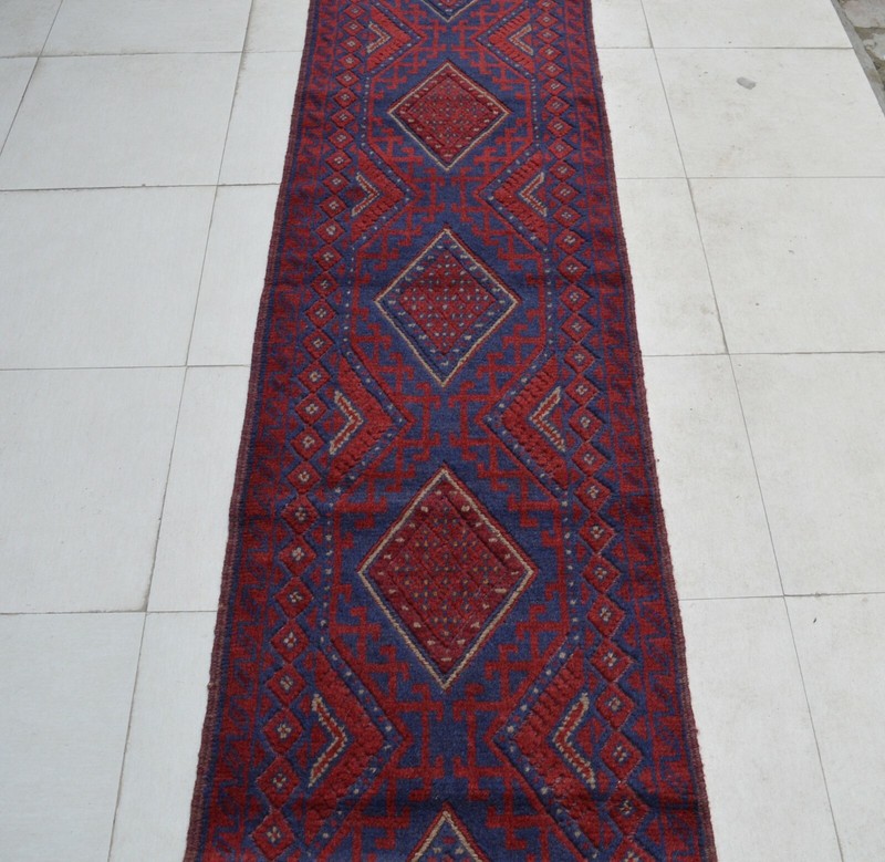 2 x 8'11 ft Handmade afghan tribal mushvani wool runner rug, hallway runner rug gallery