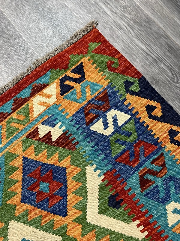 Vintage Kilim Traditional Hand Made Oriental Wool Kilim 6ft5inx5ft 199cmx156cm gallery