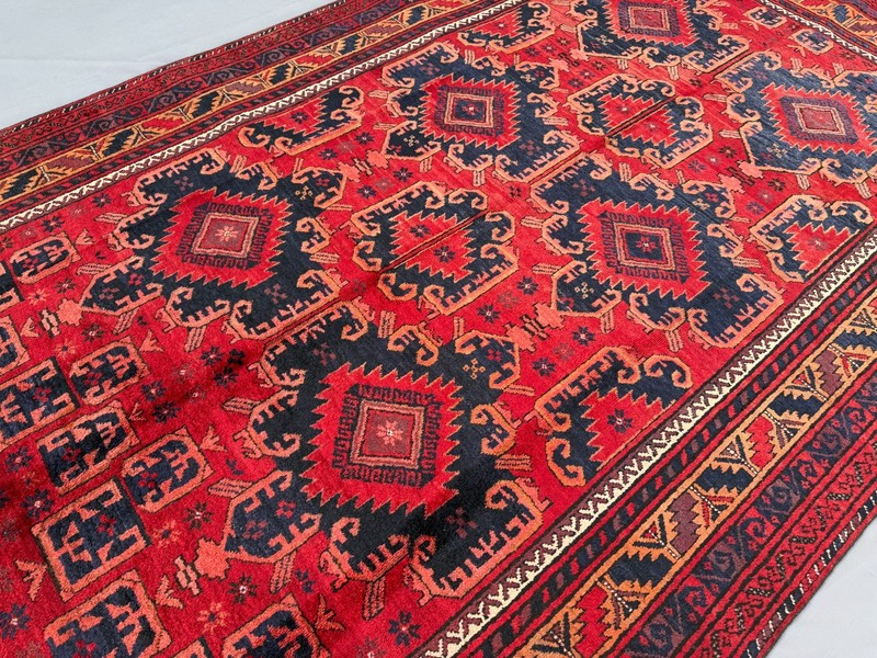 Red Antique Afghan Baluchi Rug 5x9 ft Hand Knotted Persian Style Oriental Carpet gallery