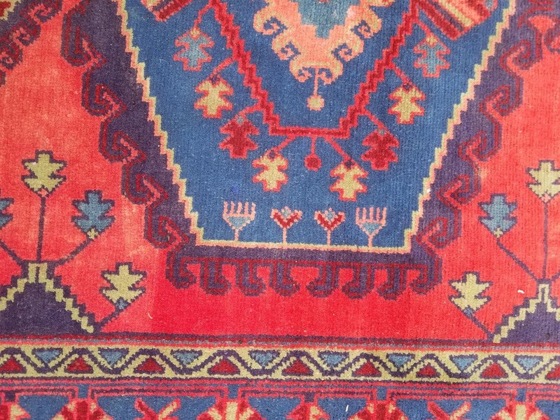 Vintage Traditional Handmade Caucasian Kazak Wool Multicolor Rug 206x146cm gallery