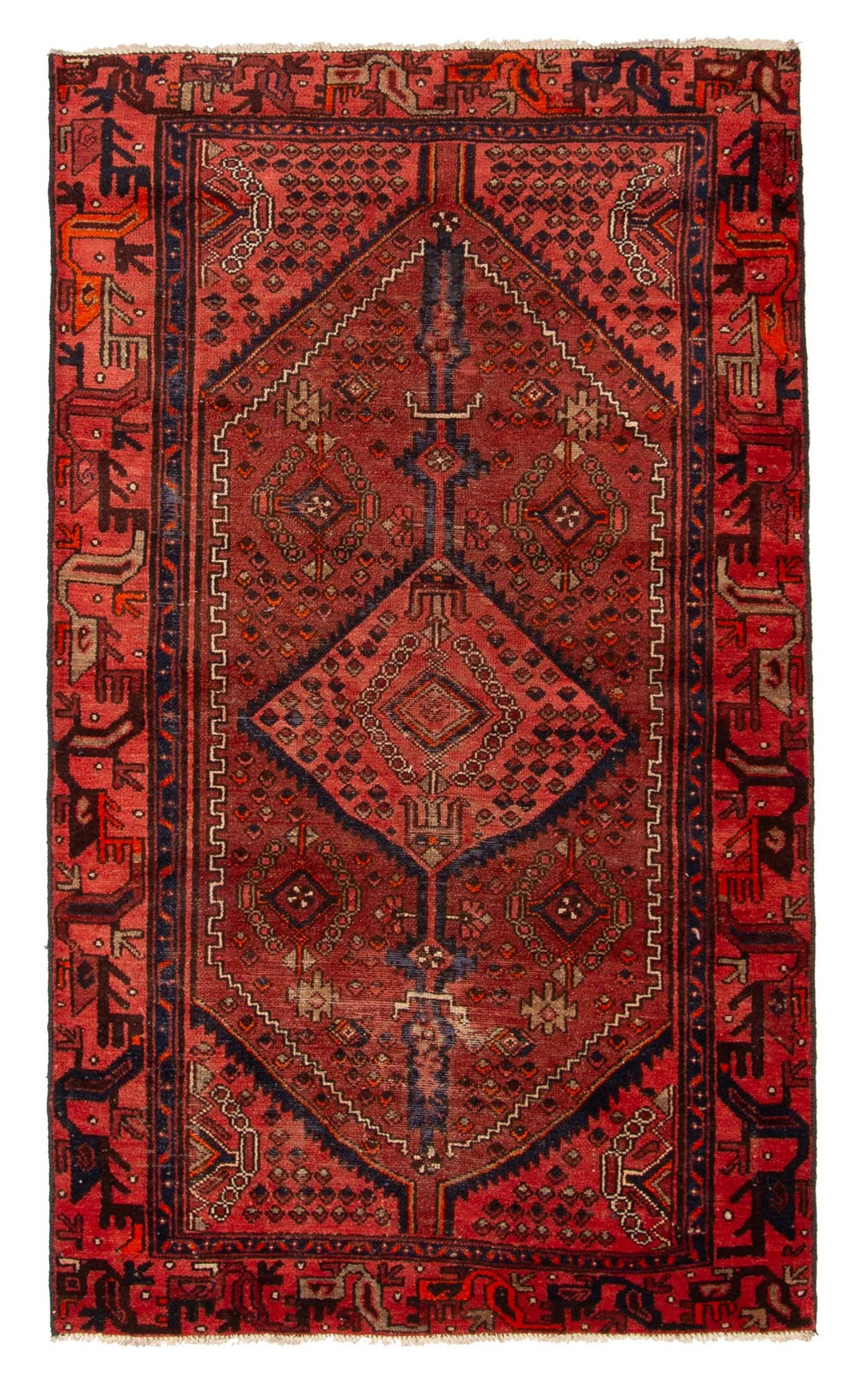 Vintage 4'0" x 6'9" Traditional Hand Knotted Vegetable Dye Wool Area Rug gallery