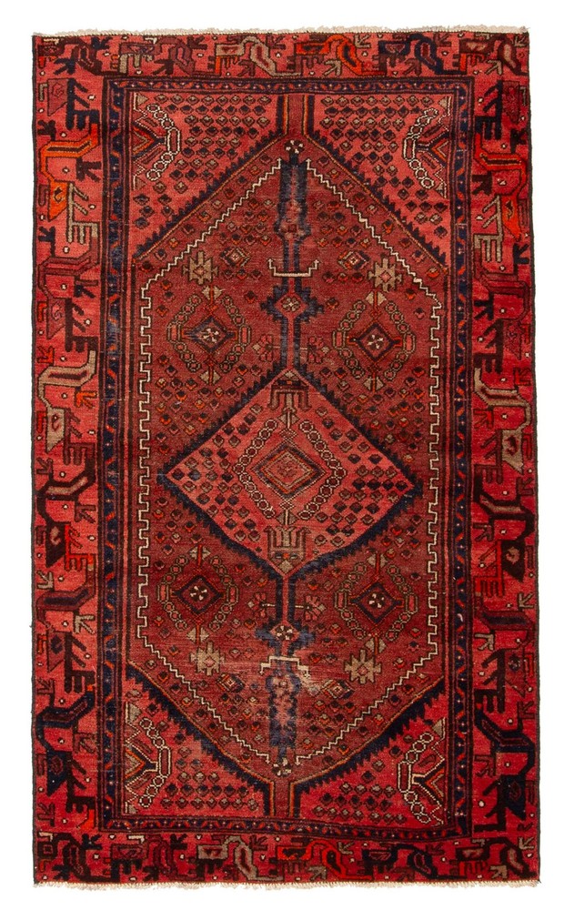 Vintage 4'0" x 6'9" Traditional Hand Knotted Vegetable Dye Wool Area Rug