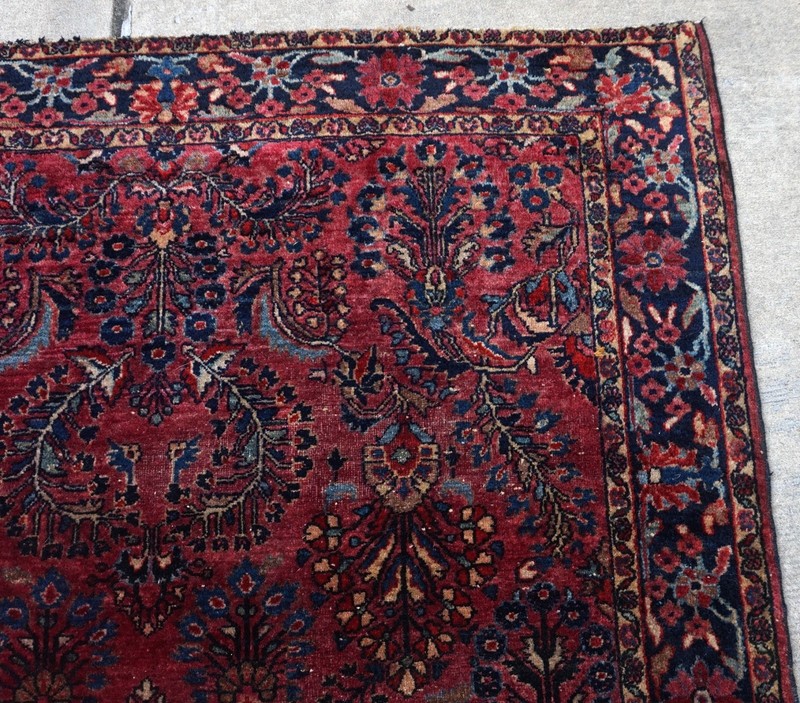 Antique Sarouk Rug 4'2"x6'1" gallery