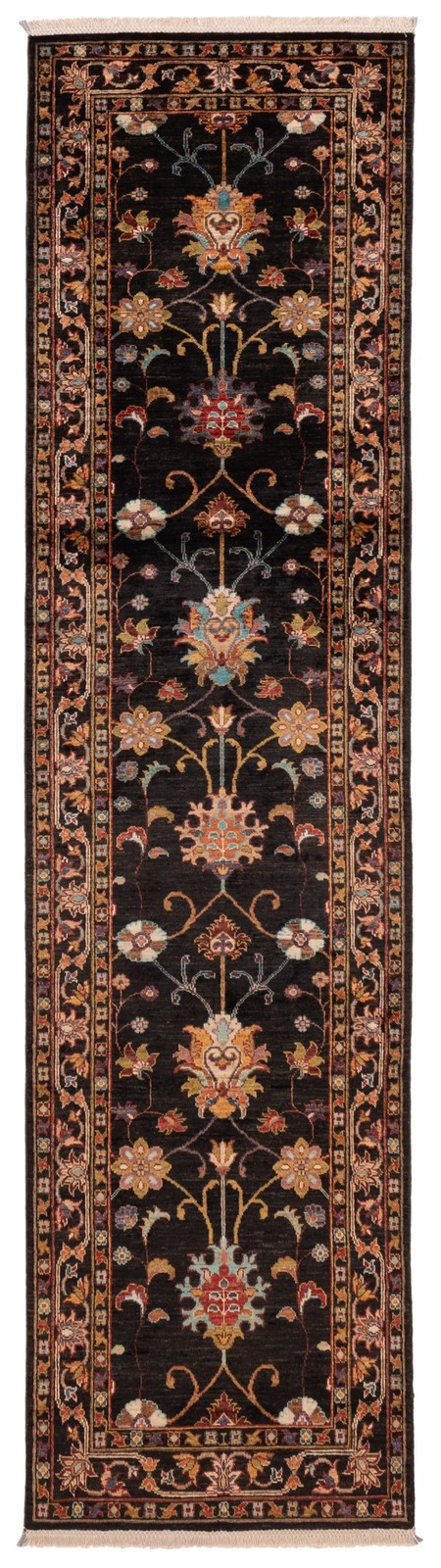 2'8" x 10'8" Vintage Hand-knotted Runner Rug Traditional Oriental Wool Carpet gallery