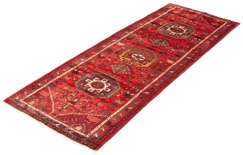 Vintage Hand-knotted Runner Rug 3'8" x 9'2" Traditional Oriental Wool Carpet gallery