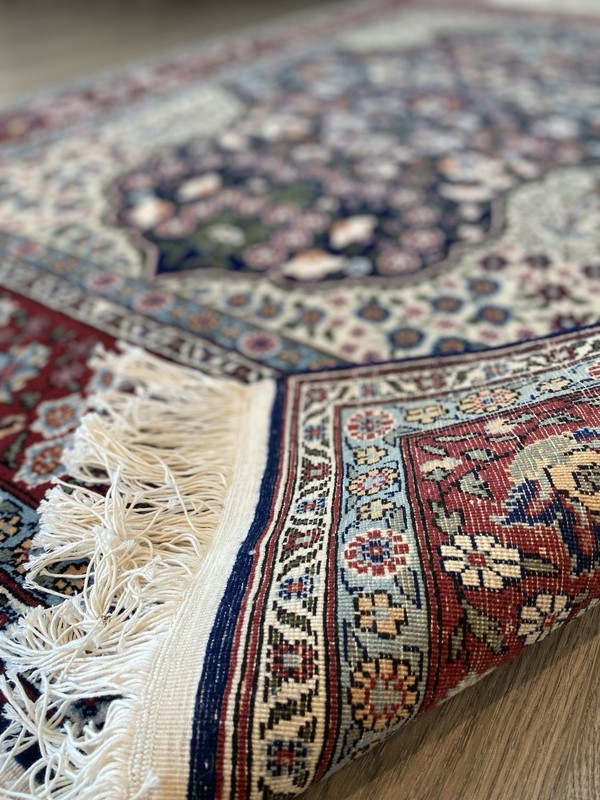 Authentic Turkish Hereke Rug Floral Prayer Design Hand Knotted Wool Carpet gallery