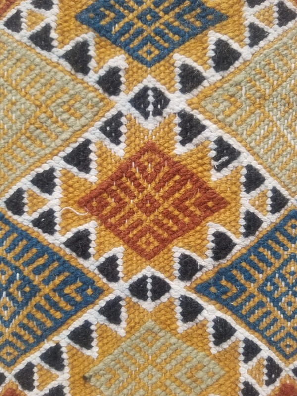 Vintage Traditional Handmade Turkish Anatolian Wool Multi Kilim Rug 6.8x3.4ft gallery