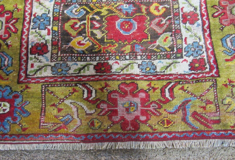 Beautiful Turkish Anatolia Prayer Rug Semi-Antique 41" x 58" Hand-Made Wool VG gallery