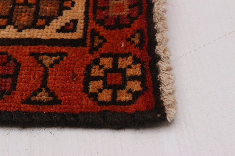 Vintage Hand-knotted Runner Rug 3'9" x 10'6" Traditional Oriental Wool Carpet gallery