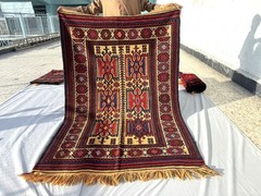 5×7 Afghan Handwoven Vintage Wool Area Rug Rare Traditional Maldari Kilim Carpet