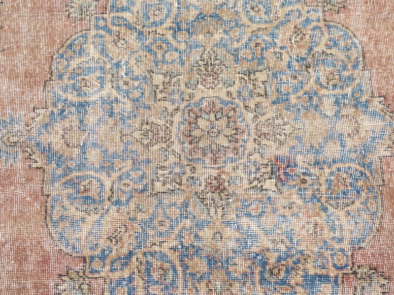 Oushak Carpet, Area Wool Rugs, Vintage Handmade Large Floor Carpet Rug 83"x132" gallery