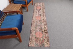 Turkish Rug, Wool Rugs, 1.6×8 ft Runner Rug, Colorful Rug, Vintage Rugs