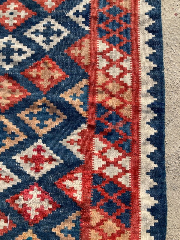 Vintage Traditional Handmade Beautiful Afghani Kilim Floor Rug Carpet 156x114 cm gallery