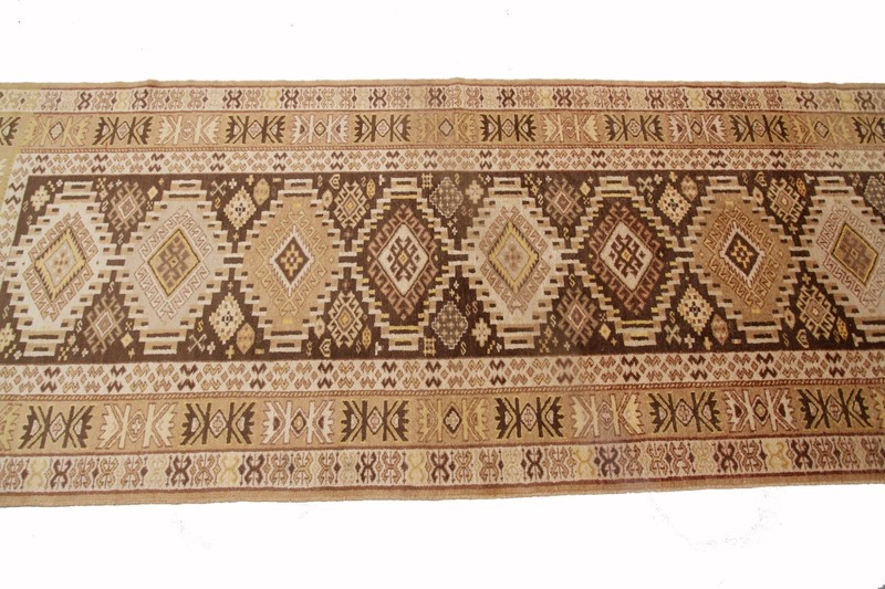 4X10 Antique Caucasian Shirvan Runner Rare Geometric Rug 99cm x 287cm C.1930 gallery