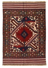 Vintage Traditional Hand-Knotted Area Rug 4’2″ x 6’3″ Oriental Wool Carpet