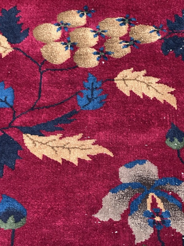 Ci 1920's ANTIQUE ART DECO CHINESE WALTER NICHOLS RUG 3x5.10 HEALTHY EVEN PILE gallery