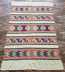 Vintage Handmade Traditional Lovely Turkish Kilim Floor Rug Carpet 224×140 cm