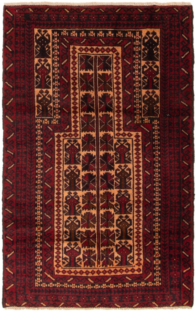 Vintage Traditional Hand-Knotted Area Rug 2'8" x 4'6" Oriental Wool Carpet